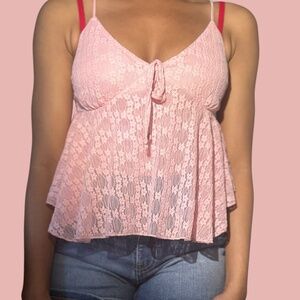 Stretchy loose top pink floral